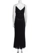 Badgley Mischka V-Neck Long Dress