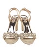 Badgley Mischka Satin Crystal Embellishments Sandals
