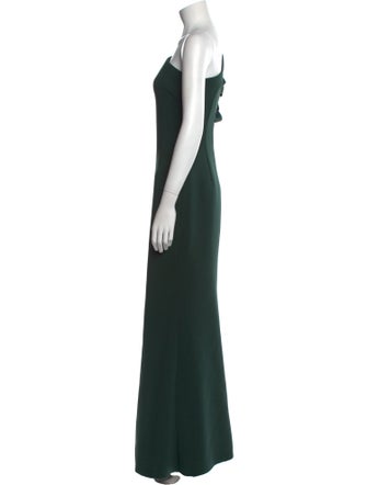 Badgley Mischka One-Shoulder Long Dress