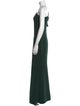 Badgley Mischka One-Shoulder Long Dress