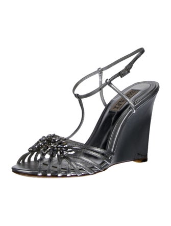 Badgley Mischka Leather T-Strap Pumps