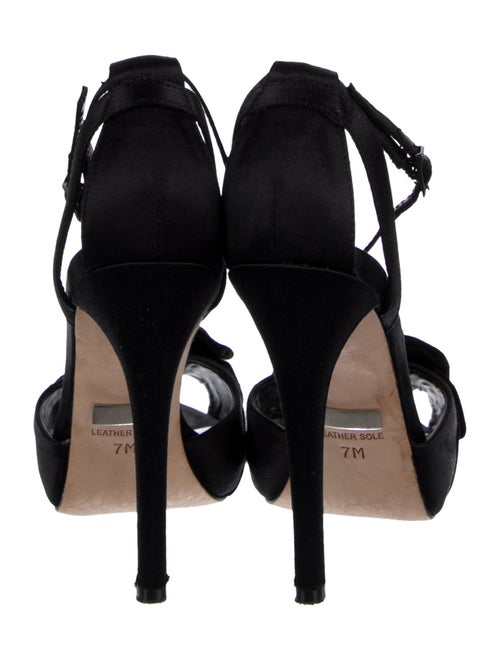 Badgley Mischka Satin Crystal Embellishments D'Orsay Pumps