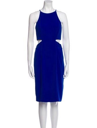 Badgley Mischka Crew Neck Knee-Length Dress