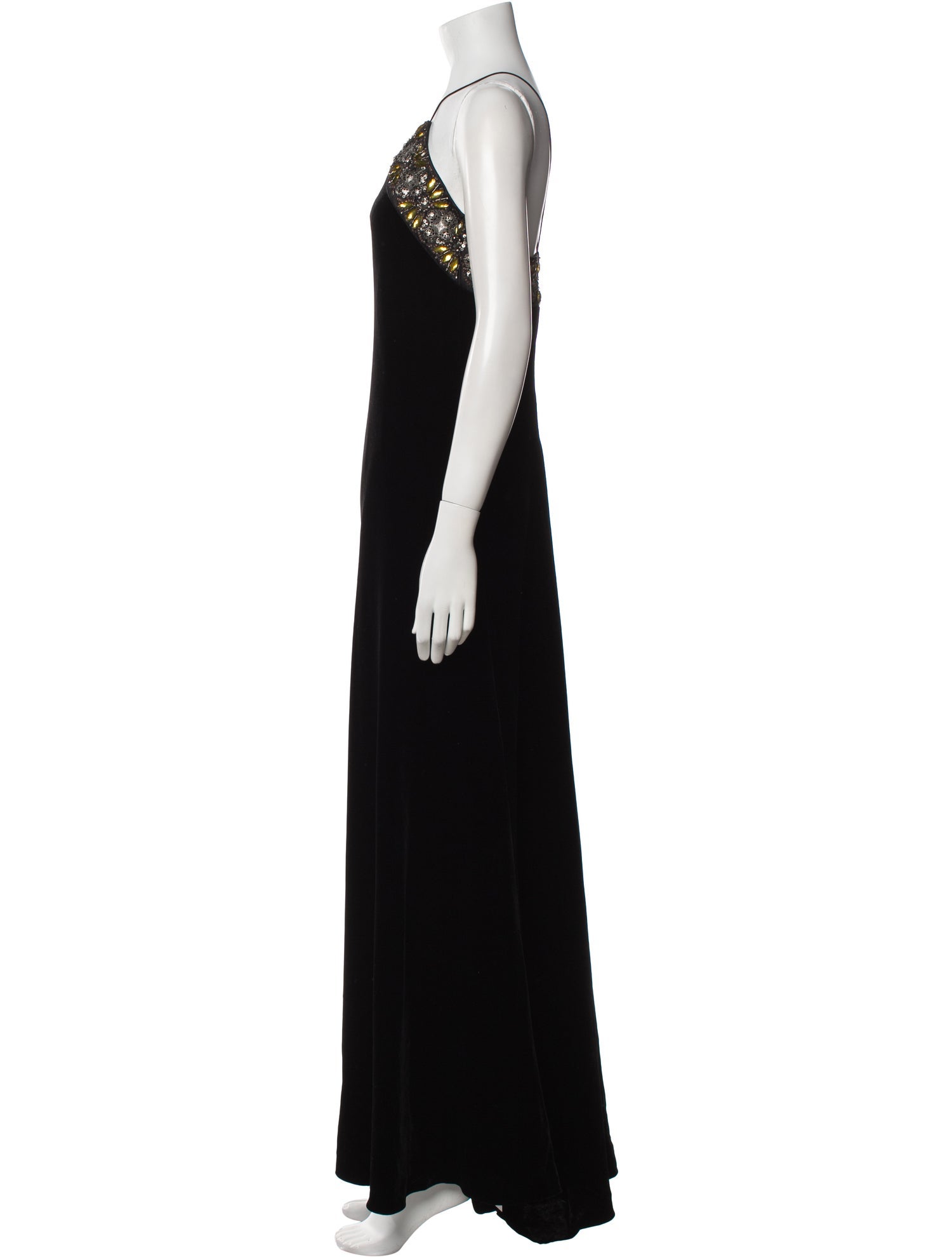 Badgley Mischka Halterneck Long Dress