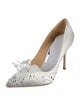 Badgley Mischka Satin Crystal Embellishments Pumps