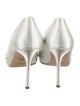 Badgley Mischka Satin Crystal Embellishments Pumps