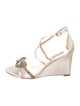 Badgley Mischka Satin Crystal Embellishments Slingback Sandals