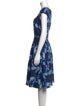 Badgley Mischka Floral Print Knee-Length Dress