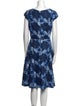 Badgley Mischka Floral Print Knee-Length Dress