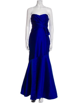 Badgley Mischka Strapless Midi Length Dress