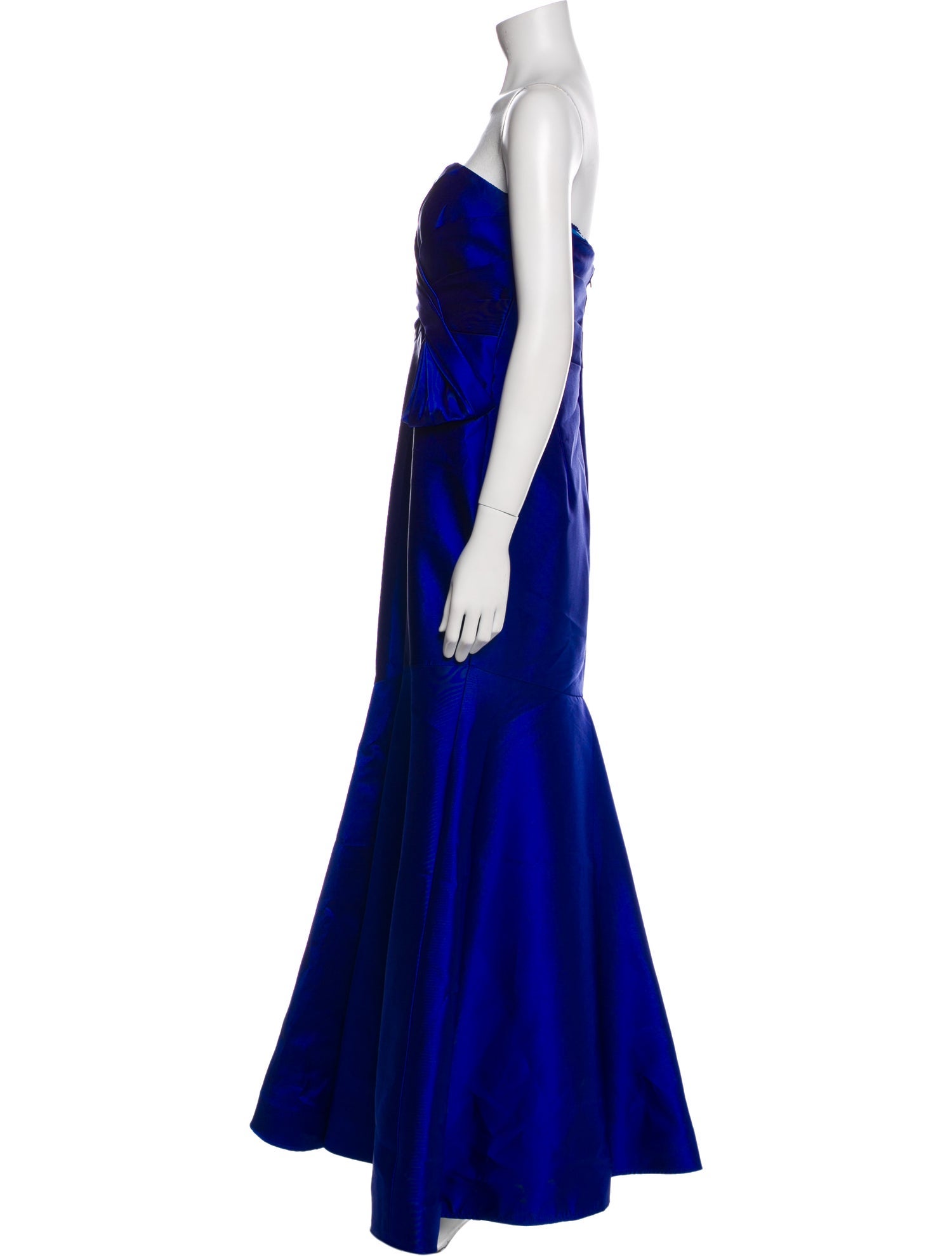 Badgley Mischka Strapless Midi Length Dress