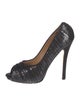 Badgley Mischka Satin Sequin Embellishments Pumps