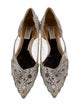 Badgley Mischka Mesh Crystal Embellishments D'Orsay Flats