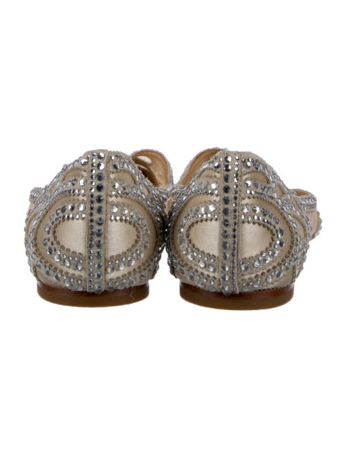Badgley Mischka Mesh Crystal Embellishments D'Orsay Flats
