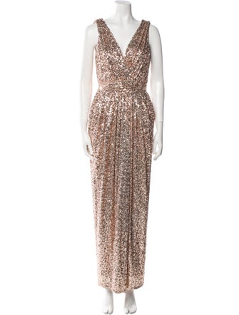 Badgley Mischka Patterned Long Dress