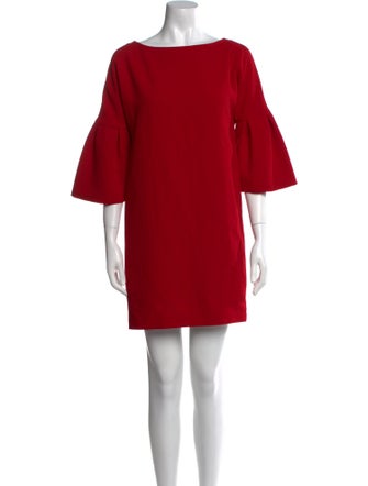 Badgley Mischka Bateau Neckline Mini Dress