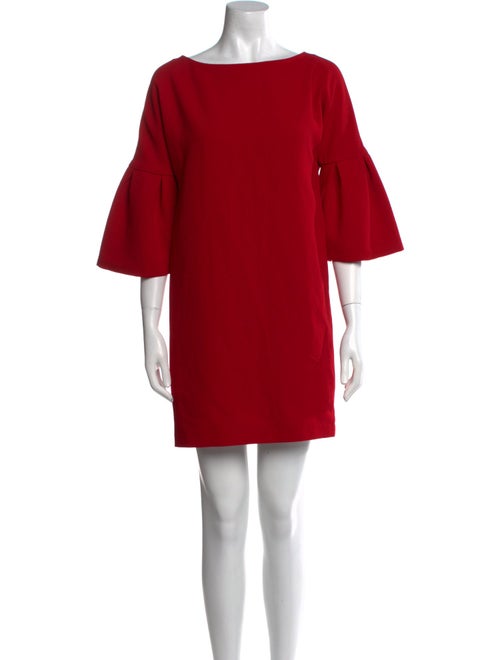 Badgley Mischka Bateau Neckline Mini Dress