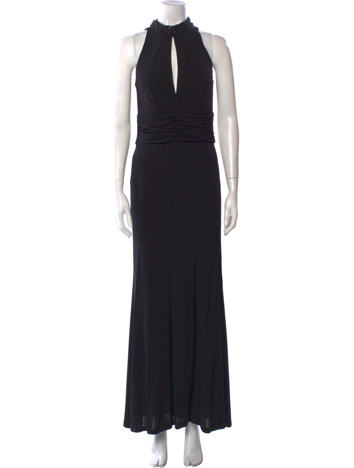Badgley Mischka Mock Neck Long Dress