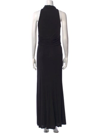 Badgley Mischka Mock Neck Long Dress