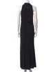 Badgley Mischka Mock Neck Long Dress