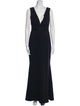 Badgley Mischka V-Neck Long Dress