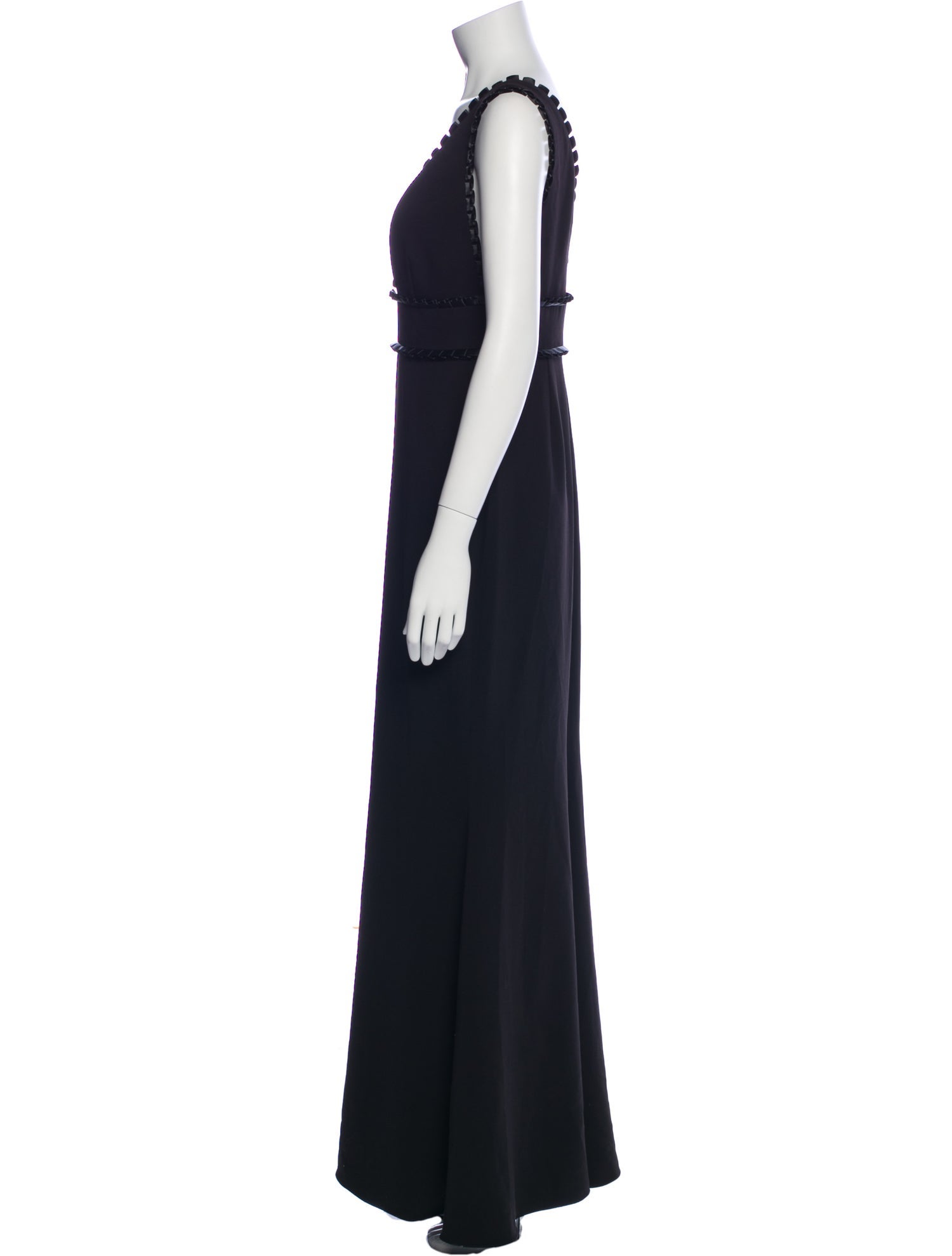 Badgley Mischka V-Neck Long Dress
