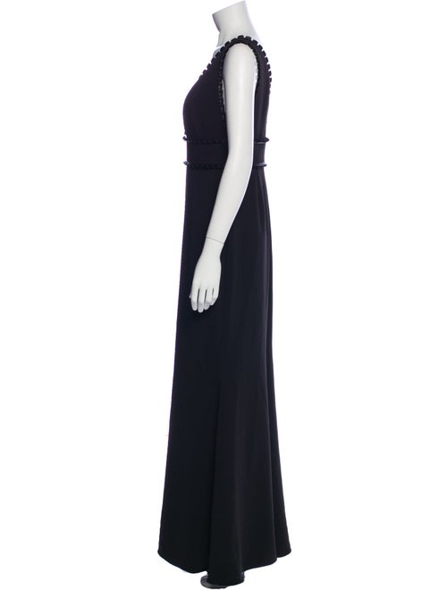 Badgley Mischka V-Neck Long Dress