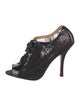 Badgley Mischka Patent Leather Lace Pattern Pumps