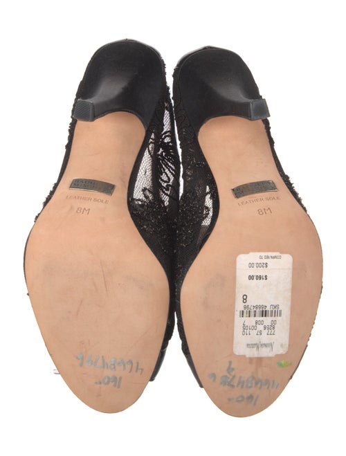 Badgley Mischka Patent Leather Lace Pattern Pumps