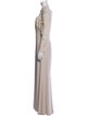 Badgley Mischka Square Neckline Long Dress