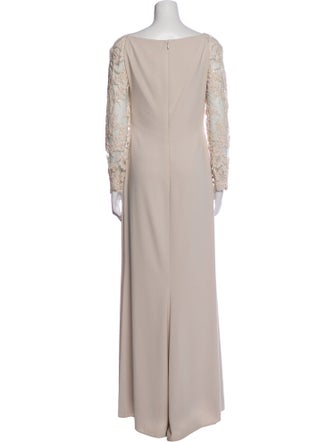 Badgley Mischka Square Neckline Long Dress