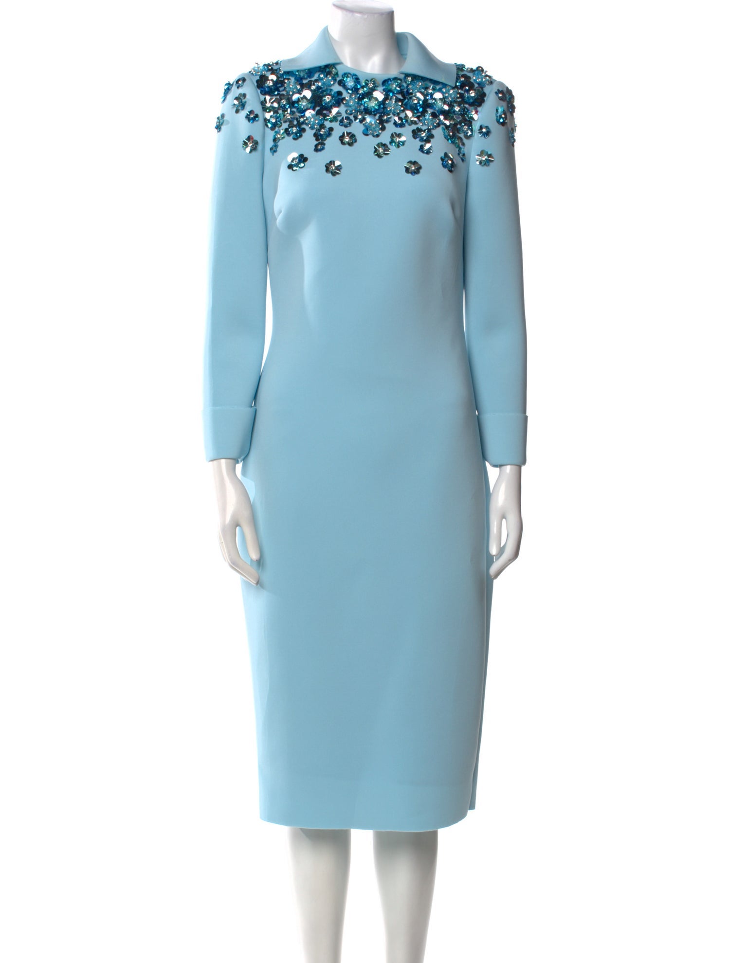 Badgley Mischka Off-The-Shoulder Midi Length Dress w/ Tags