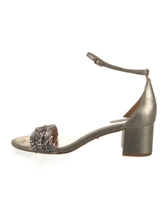 Badgley Mischka Leather Animal Print Sandals