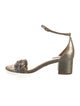 Badgley Mischka Leather Animal Print Sandals
