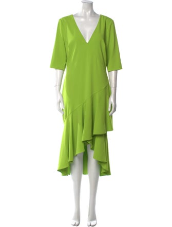 Badgley Mischka V-Neck Long Dress