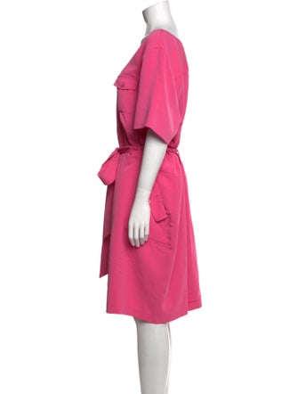 Badgley Mischka Scoop Neck Knee-Length Dress