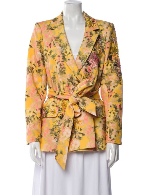 Badgley Mischka Floral Print Blazer