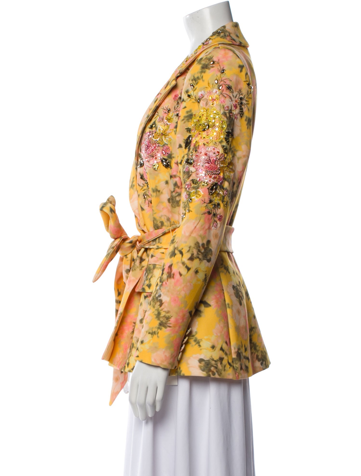 Badgley Mischka Floral Print Blazer