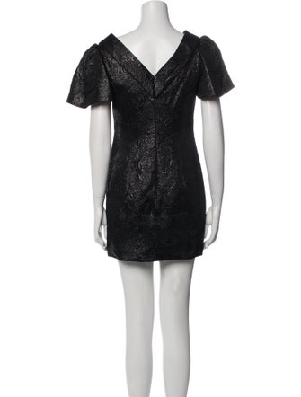 Badgley Mischka Jacquard Mini Dress