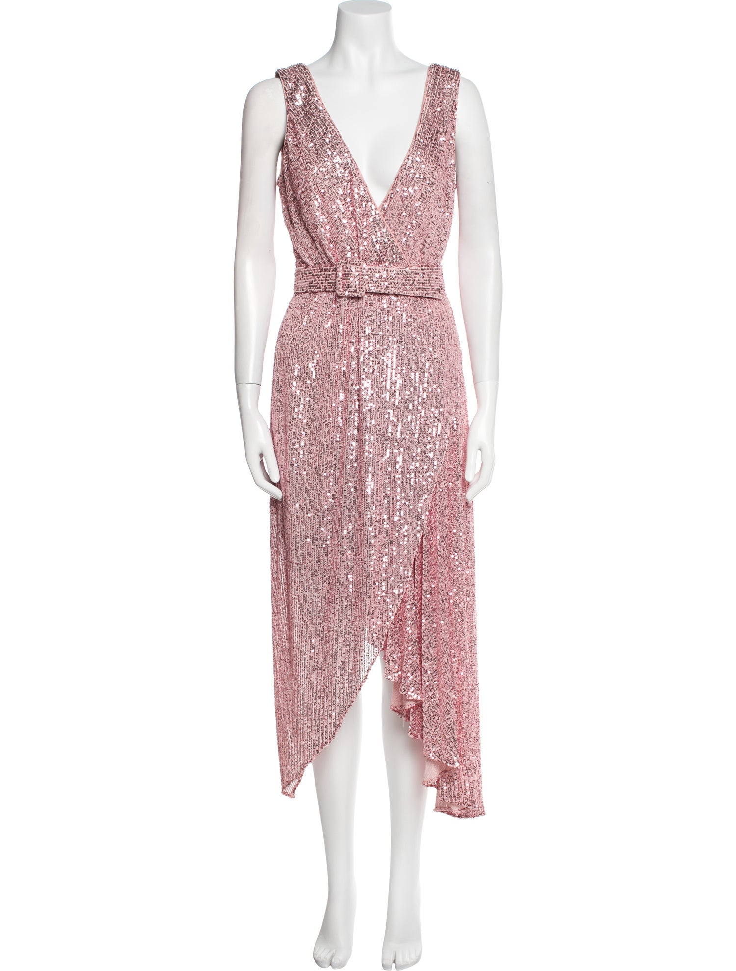 Badgley Mischka Patterned Midi Length Dress