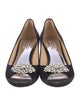 Badgley Mischka Satin Crystal Embellishments Pumps