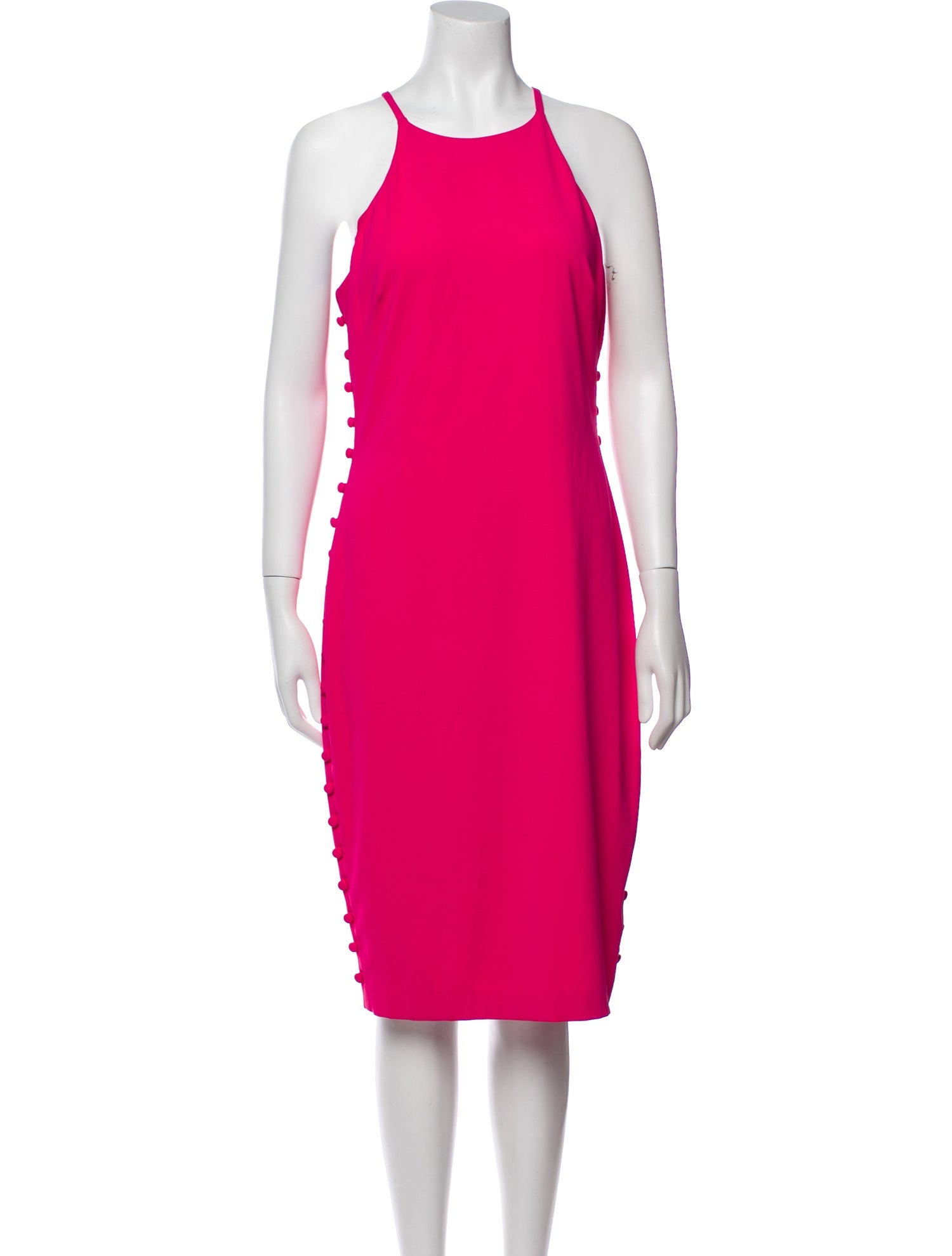 Badgley Mischka Scoop Neck Knee-Length Dress