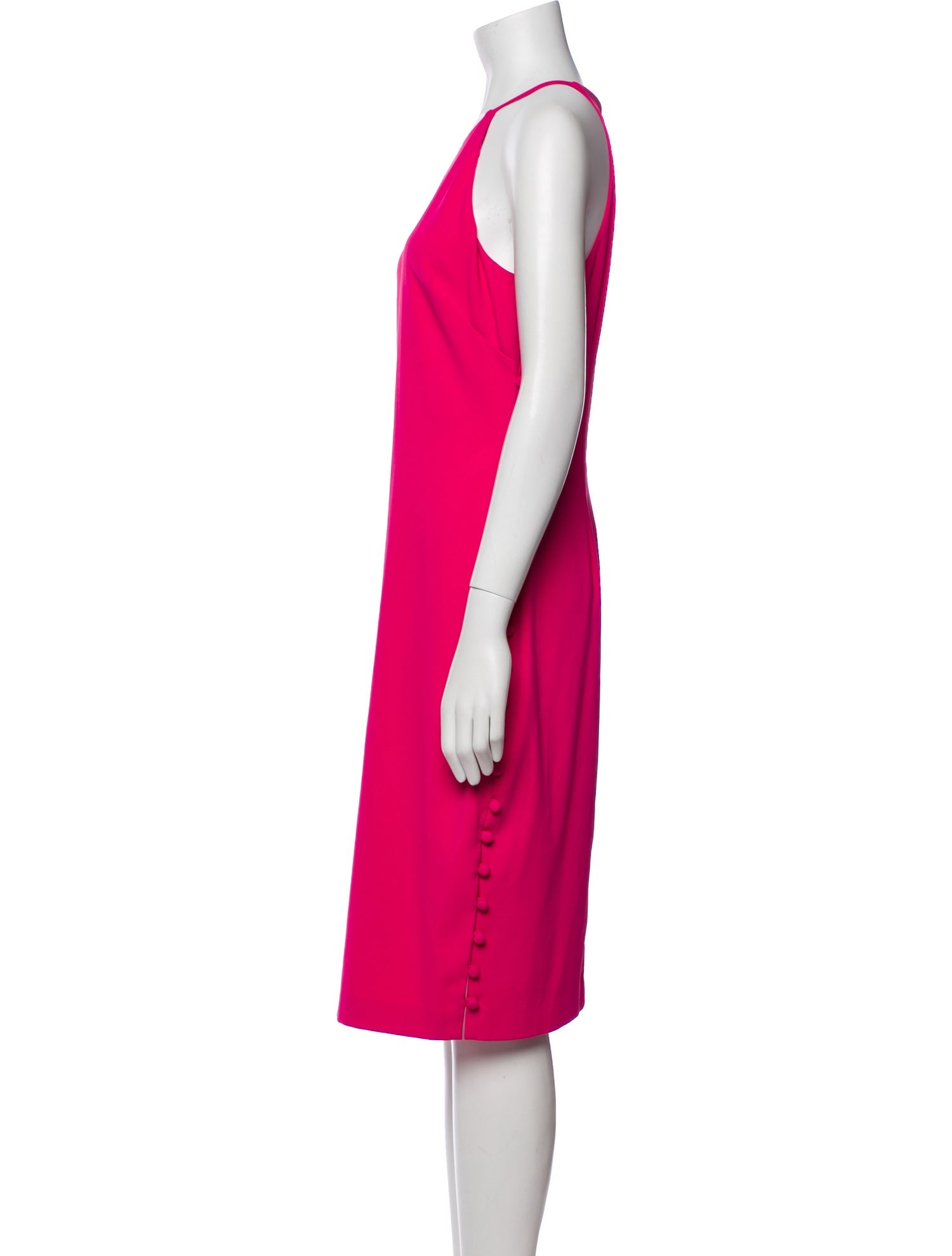 Badgley Mischka Scoop Neck Knee-Length Dress