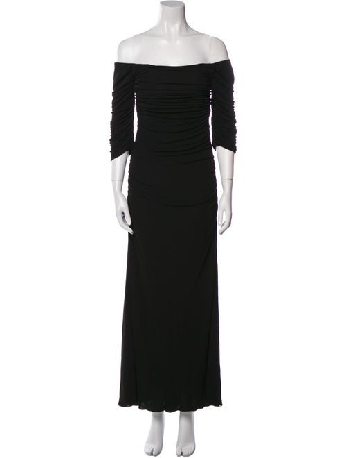 Badgley Mischka Off-The-Shoulder Long Dress
