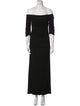 Badgley Mischka Off-The-Shoulder Long Dress