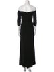 Badgley Mischka Off-The-Shoulder Long Dress