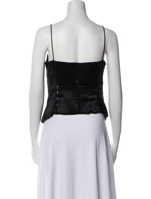 Badgley Mischka V-Neck Sleeveless Crop Top