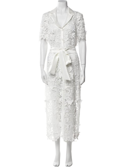 Badgley Mischka Lace Pattern Long Dress