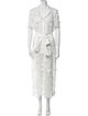 Badgley Mischka Lace Pattern Long Dress