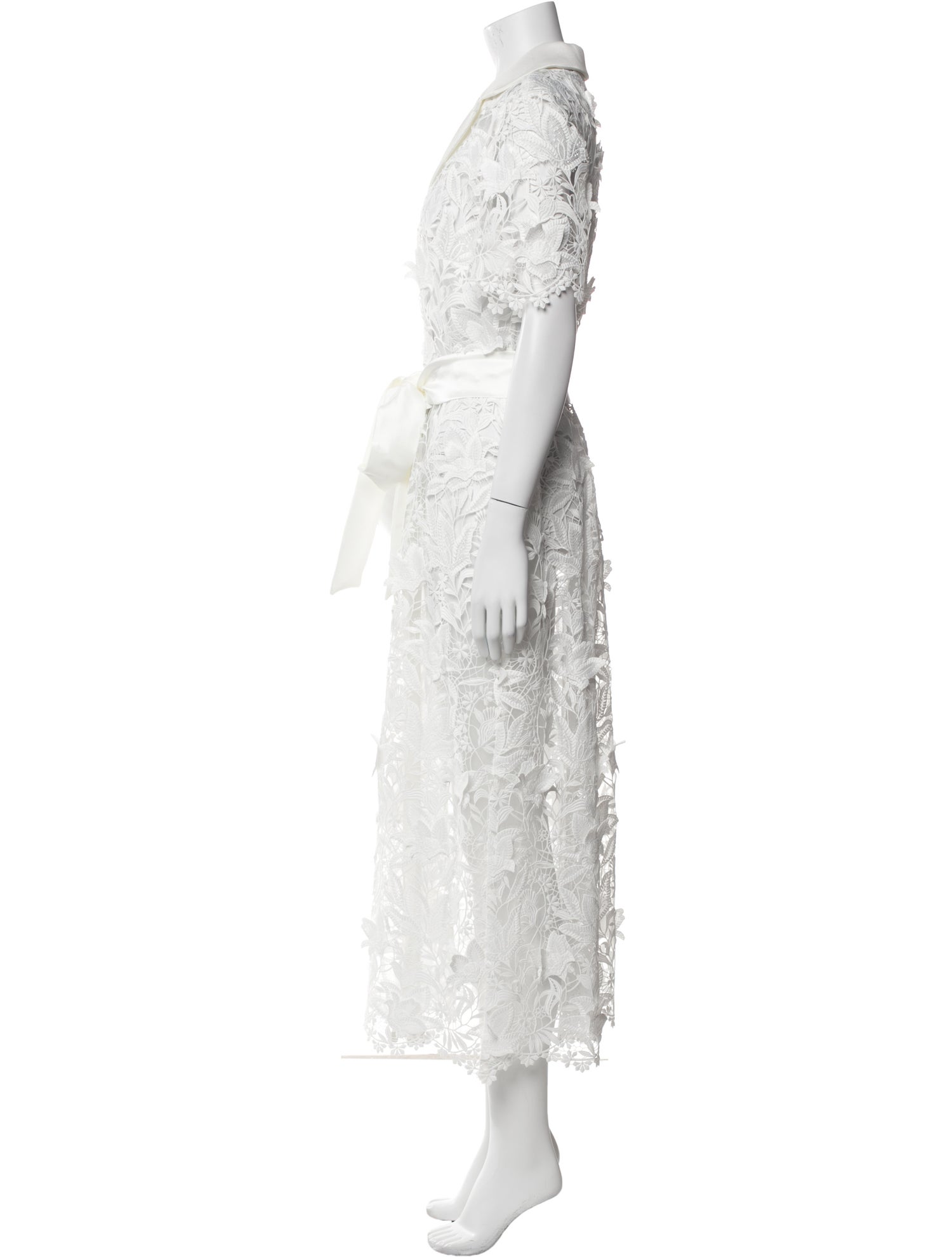 Badgley Mischka Lace Pattern Long Dress